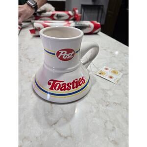 Vintage 1980s Post Toasties No Spill Cup Mug Made Taiwan 4" Tall Advertisement